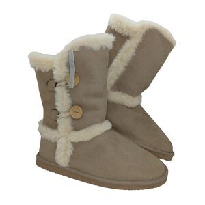 Zuffymama Designer Womens NEW w/Tags Tan Faux Fur Lined Winter Boots - sz. 8